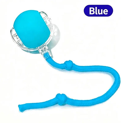 Interactive USB-Rechargeable Smart Rolling Cat Toy Ball - Light-Up, Adjustable Quiet Mode, Bite-Resistant, Shatterproof, Non-Toxic, Replaceable Wavy-Texture Shell, 8-Color Indoor Hunting Toy with Bird Sound and Automatic Movement