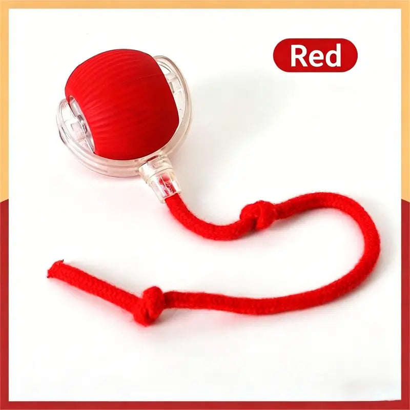 Interactive USB-Rechargeable Smart Rolling Cat Toy Ball - Light-Up, Adjustable Quiet Mode, Bite-Resistant, Shatterproof, Non-Toxic, Replaceable Wavy-Texture Shell, 8-Color Indoor Hunting Toy with Bird Sound and Automatic Movement