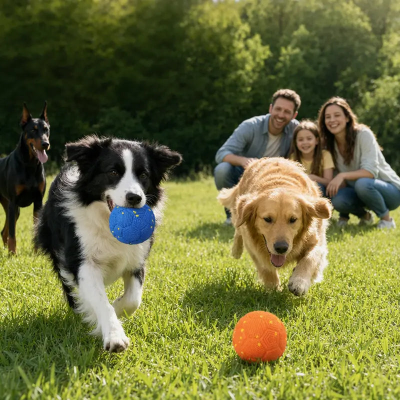 Sovelivee Interactive Plaid Dog Ball - Motion-Activated, USB-Rechargeable Smart Chew Toy with Silent Mode, Durable Design for Indoor Exercise and Boredom Relief