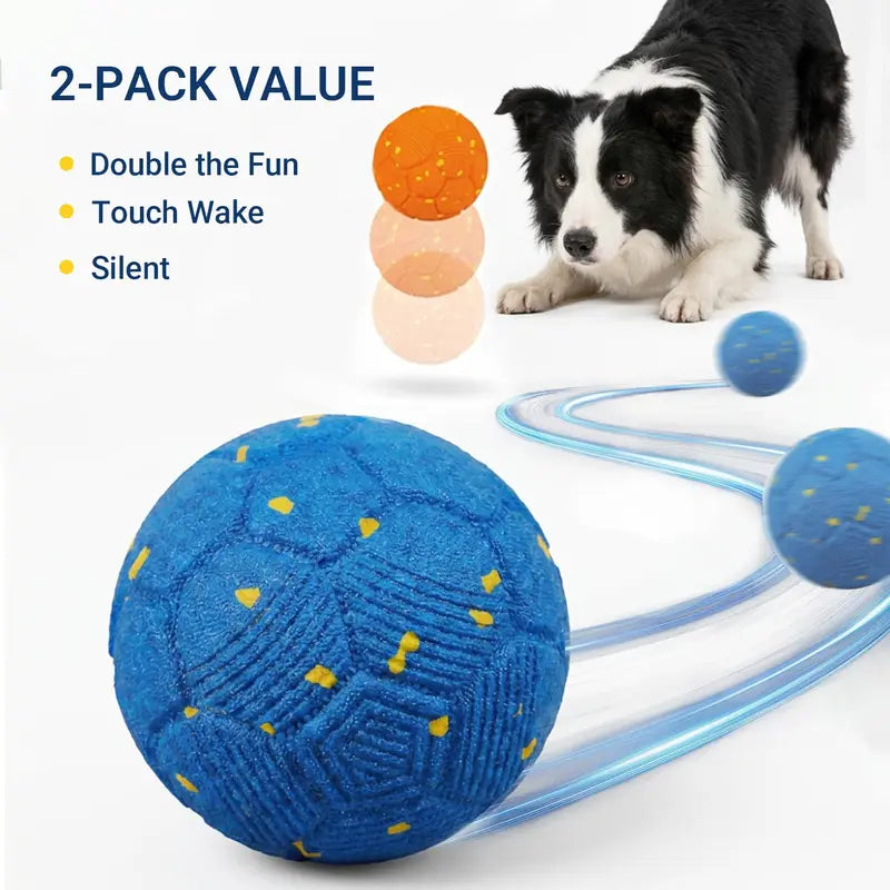 Sovelivee Interactive Plaid Dog Ball - Motion-Activated, USB-Rechargeable Smart Chew Toy with Silent Mode, Durable Design for Indoor Exercise and Boredom Relief