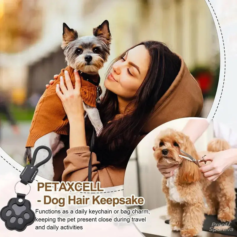HOLDNEAR Leather Pet Paw Keepsake Keychain with Rope Lanyard - Memorial Charm for Dog and Cat Loss, Thoughtful Sympathy Gift for Pet Owners